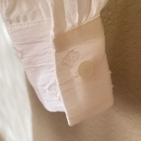 Loft White Button Down Blouse NWT - Picture 6 of 8